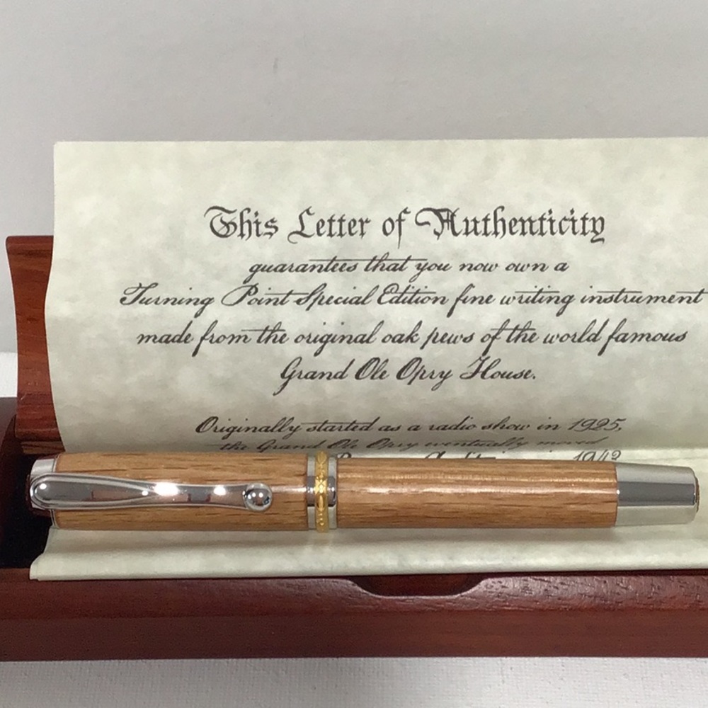New Turning Point Special Edition Pen Made‎ from Original Grand Ole Opry Pews